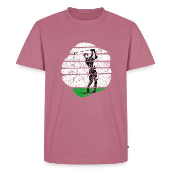 Golf voiturette de golf Golf sur terrain de golf - T-shirt Premium bio Homme - mauve - Devant - Nico (187cm)