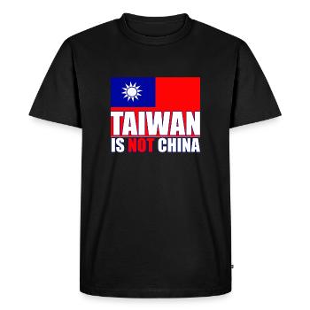 Taiwan is not China ❗❗❗ Taiwan ist nicht China ❗❗❗ - Männer Premium Bio T-Shirt - Schwarz - Vorne - Nico (187cm)