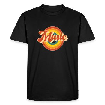 Musique - T-shirt Premium bio Homme - noir - Devant - Nico (187cm)