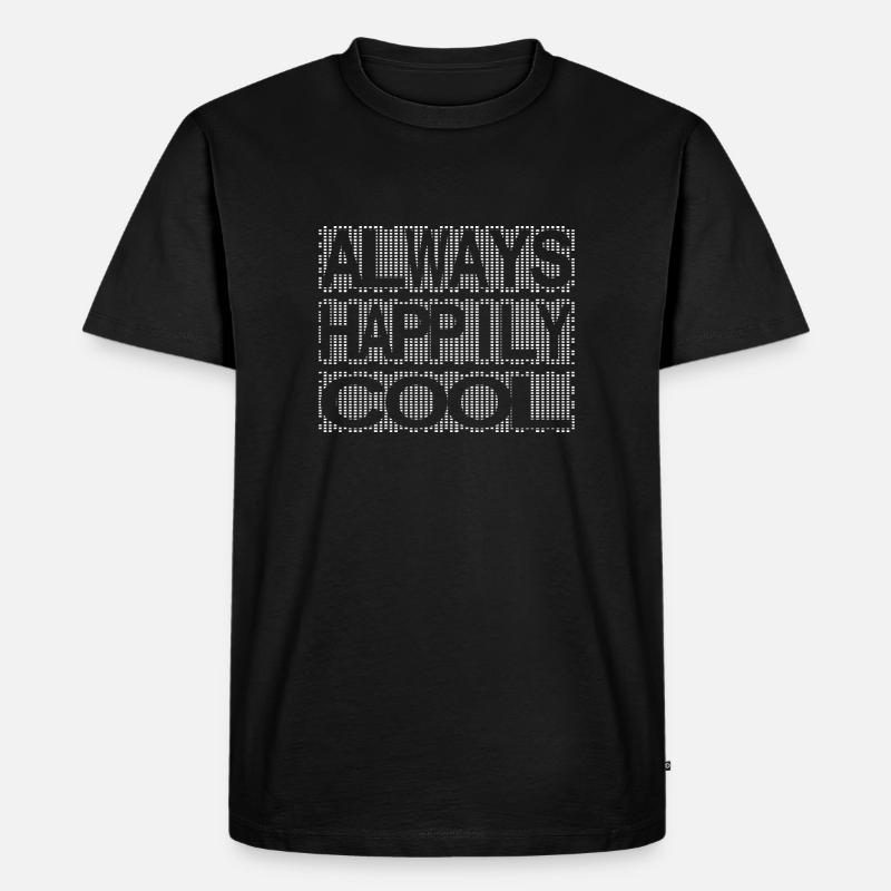 always happily cool - Männer Premium Bio T-Shirt - Schwarz