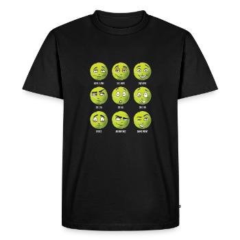Funny tennis jersey for tennis players and fans - Men's Premium Organic T-Shirt - black - Front - Nico (187cm)