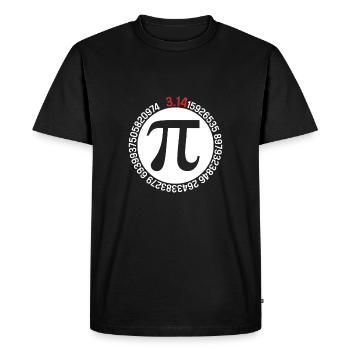 Funny Pi Day Spiral Pi Math for Pi Day 3.14 - Men's Premium Organic T-Shirt - black - Front - Nico (187cm)