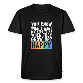 I Want My Kids To Be Happy Lgbtq+ Supportive - T-shirt Premium bio Homme - noir - Devant - Nico (187cm)