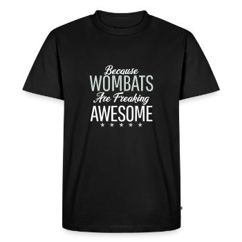 Awesome Wombats Funny Wombat - Men's Premium Organic T-Shirt - black - Front - Nico (187cm)