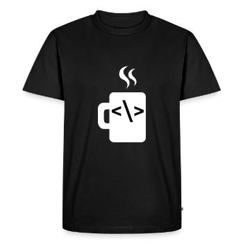Javascript Code Software Developer Coffee Java - Men's Premium Organic T-Shirt - black - Front - Nico (187cm)