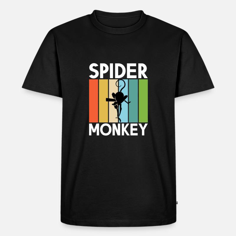 Spider Monkey Monkey Lover - Männer Premium Bio T-Shirt - Schwarz