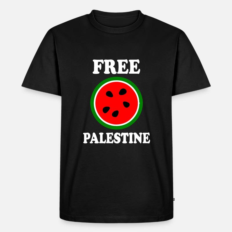 Melon pastèque de Palestine gratuit - T-shirt Premium bio Homme - noir