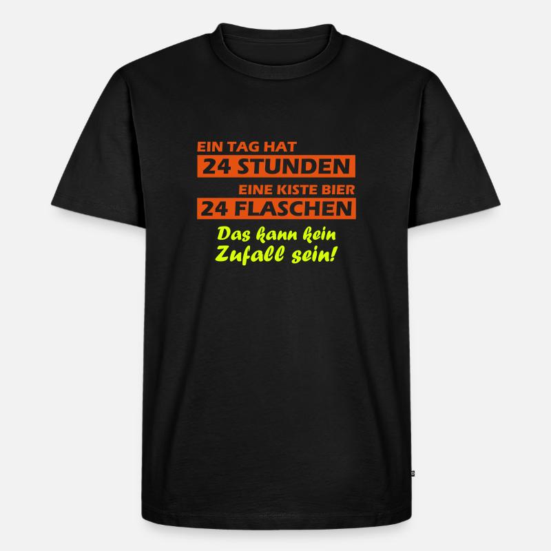 24 Flaschen bier - Männer Premium Bio T-Shirt - Schwarz