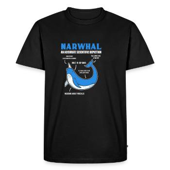 Scientific presentation Marine biologist Gesche - Men's Premium Organic T-Shirt - black - Front - Nico (187cm)