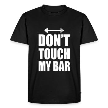 Dont touch my bar - T-shirt Premium bio Homme - noir - Devant - Nico (187cm)