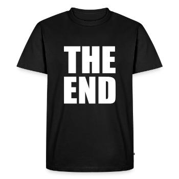The end - Men's Premium Organic T-Shirt - black - Front - Nico (187cm)