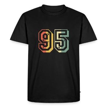95 ans - T-shirt Premium bio Homme - noir - Devant - Nico (187cm)