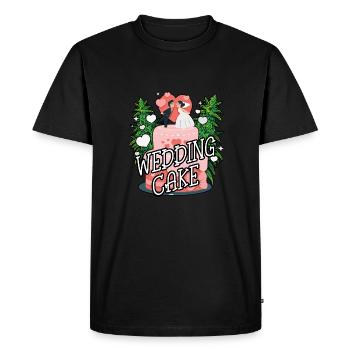 Cannabis Wedding Cake - Männer Premium Bio T-Shirt - Schwarz - Vorne - Nico (187cm)