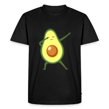 Avocado Dab Dance - Men's Premium Organic T-Shirt - black - Front - Nico (187cm)