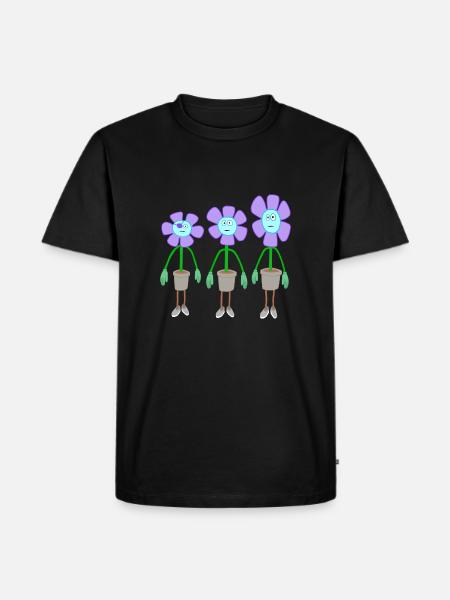 fun flower group - Männer Premium Bio T-Shirt - Schwarz