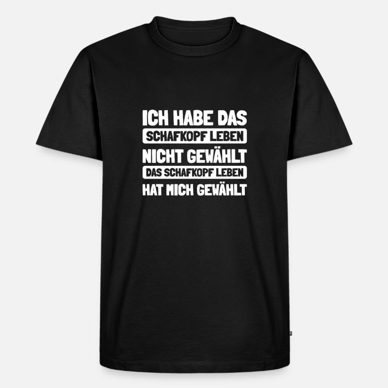 Schafkopf - Männer Premium Bio T-Shirt - Schwarz
