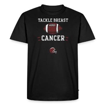 S’attaquer au cancer du sein - Football - T-shirt Premium bio Homme - noir - Devant - Nico (187cm)