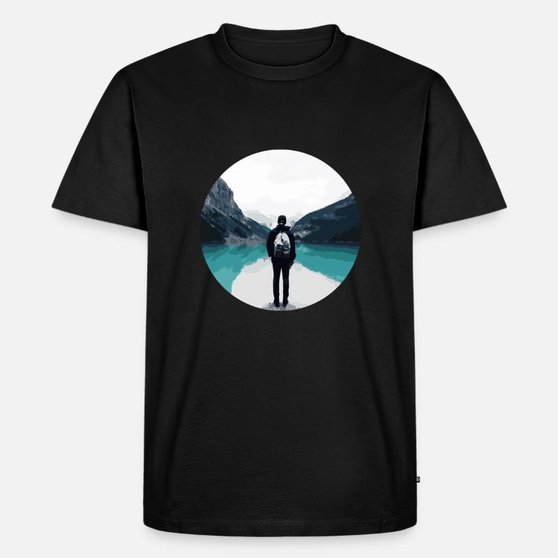 Adventure - Männer Premium Bio T-Shirt - Schwarz