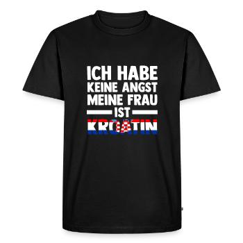 Croats Croats Croatin Hrvatska Croatia - Men's Premium Organic T-Shirt - black - Front - Nico (187cm)