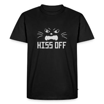 Sifflement de Funny Meow Cat - T-shirt Premium bio Homme - noir - Devant - Nico (187cm)