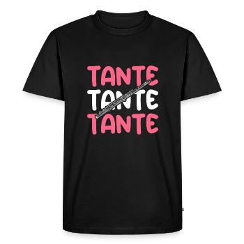 Flûtiste Tante Flûte Flûte - T-shirt Premium bio Homme - noir - Devant - Nico (187cm)