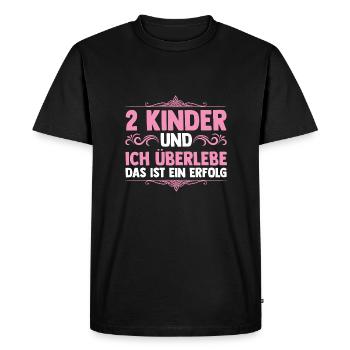 Mom of 2 children - Men's Premium Organic T-Shirt - black - Front - Nico (187cm)
