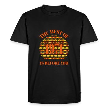 Année de naissance 1971 Vintage Retro, naissance, anniversaire - T-shirt Premium bio Homme - noir - Devant - Nico (187cm)
