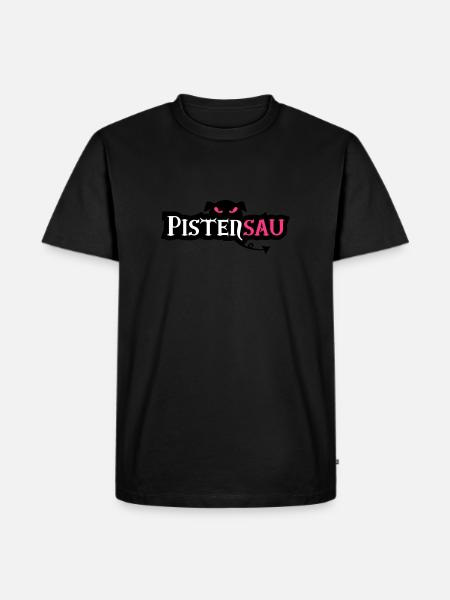 pistensau - Männer Premium Bio T-Shirt - Schwarz