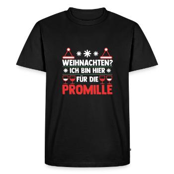 Santa Claus Christmas Party Christmas Mulled Wine - Men's Premium Organic T-Shirt - black - Front - Nico (187cm)