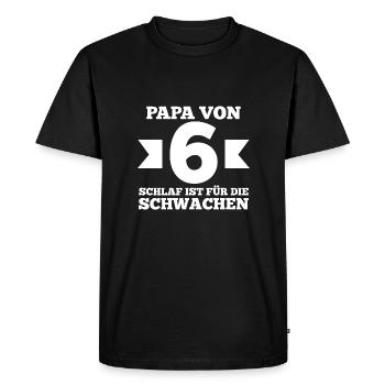 Dad of 6 children - Men's Premium Organic T-Shirt - black - Front - Nico (187cm)