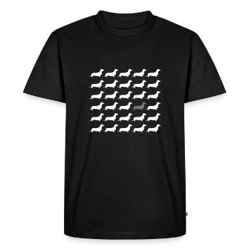 Teckel - Le teckel quelque peu différente - T-shirt Premium bio Homme - noir - Devant - Nico (187cm)