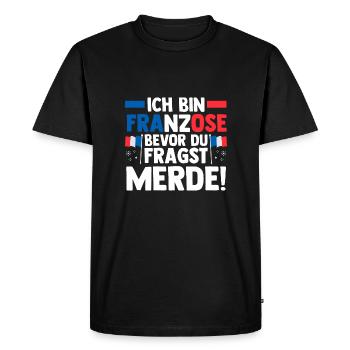French French France - Men's Premium Organic T-Shirt - black - Front - Nico (187cm)