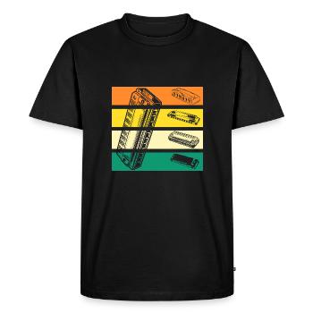 Harmonica Harmonica - Men's Premium Organic T-Shirt - black - Front - Nico (187cm)
