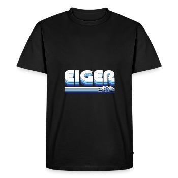 Eiger - Cool Aplip Design for Summit Fans - Men's Premium Organic T-Shirt - black - Front - Nico (187cm)
