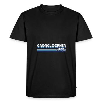 Großglockner Design – Roi des Alpes - T-shirt Premium bio Homme - noir - Devant - Nico (187cm)