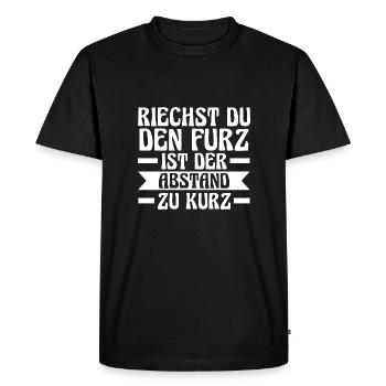 Si vous sentez l’odeur du pet, la distance est trop courte - T-shirt Premium bio Homme - noir - Devant - Nico (187cm)