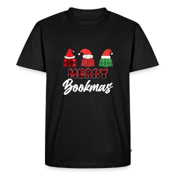 Père Noël Noël Livres de lecture - T-shirt Premium bio Homme - noir - Devant - Nico (187cm)