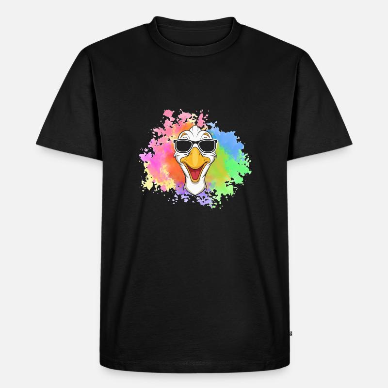 Gans - Männer Premium Bio T-Shirt - Schwarz