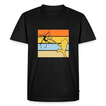 Joueurs de hockey sur gazon Hockey sur gazon - T-shirt Premium bio Homme - noir - Devant - Nico (187cm)