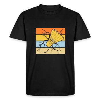 Federball Badminton - Men's Premium Organic T-Shirt - black - Front - Nico (187cm)