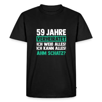 Marriage Tidal Wedding 59 Years Married Wedding - Men's Premium Organic T-Shirt - black - Front - Nico (187cm)