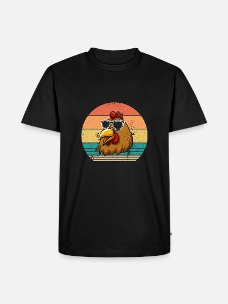 Chickens Hen - Men's Premium Organic T-Shirt - black