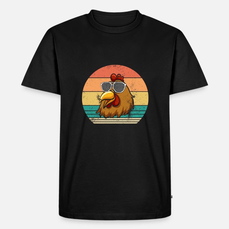 Hühner Henne - Männer Premium Bio T-Shirt - Schwarz