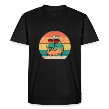 Poules Poule - T-shirt Premium bio Homme - noir - Devant - Nico (187cm)