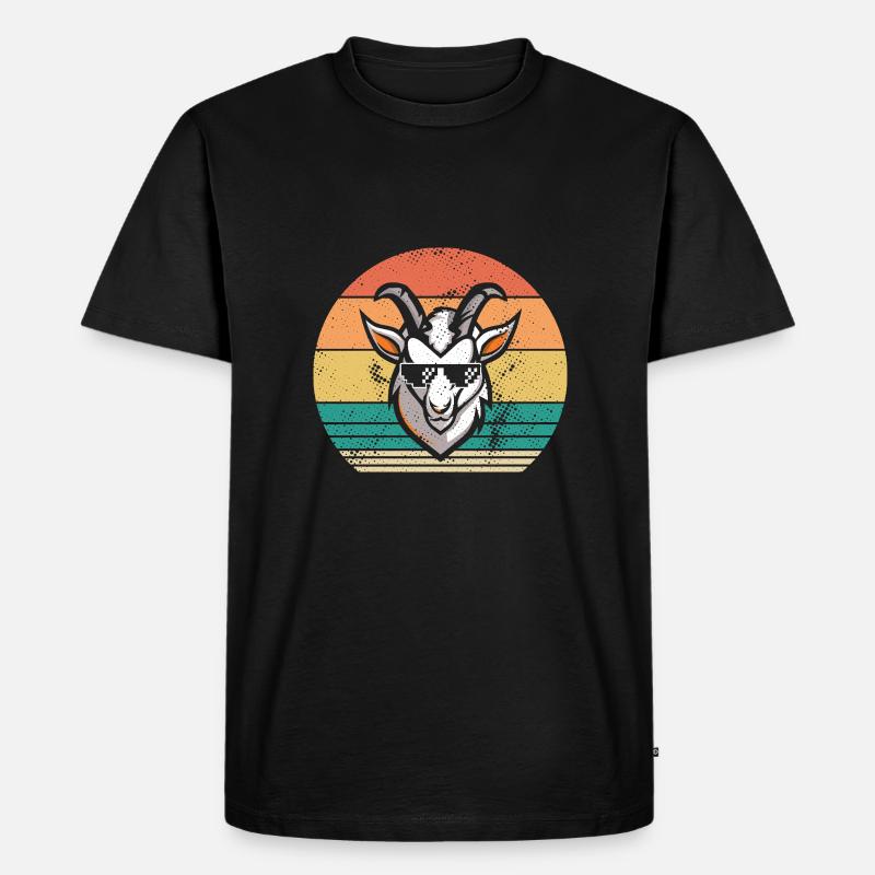 Ziegen - Männer Premium Bio T-Shirt - Schwarz