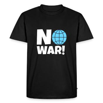 Pas de guerre, Globe, Monde - T-shirt Premium bio Homme - noir - Devant - Nico (187cm)