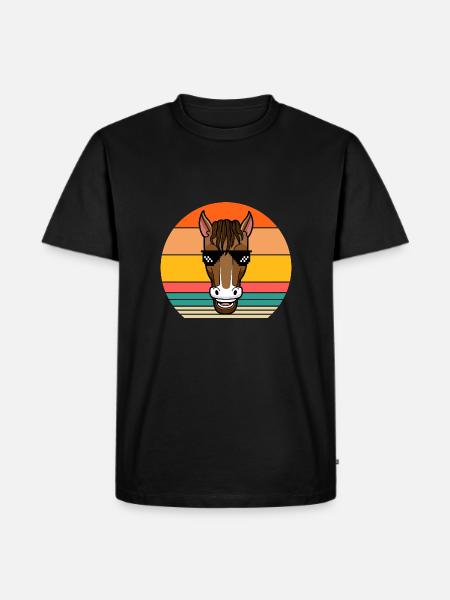 Riding Horse - Men's Premium Organic T-Shirt - black
