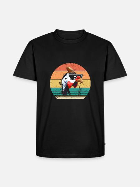 Chickens Rooster Guinea Fowl - Men's Premium Organic T-Shirt - black