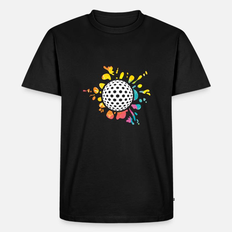 Golfspieler Golf - Männer Premium Bio T-Shirt - Schwarz