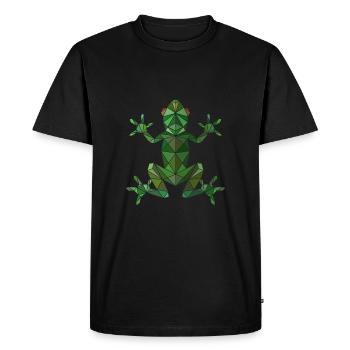 Grenouille - T-shirt Premium bio Homme - noir - Devant - Nico (187cm)